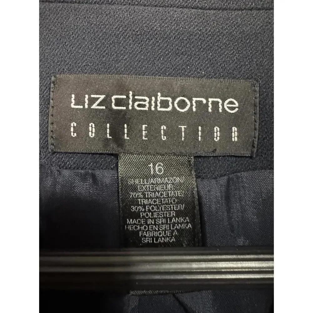 Liz Claiborne Collection Women's Navy Blue‎ Blazer Size 16